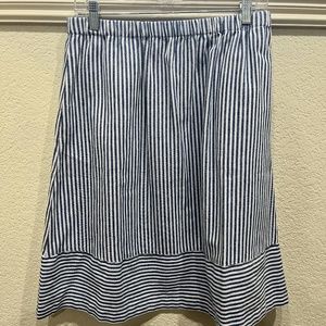J. Crew a-line striped skirt (with pockets!) size medium